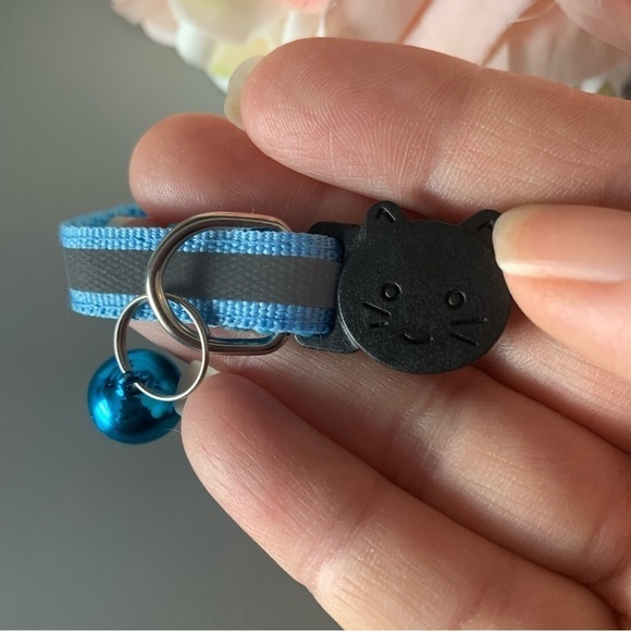 Cat Collar w/Air Tag holder,safety release,reflective, optional bell. - Picture 11 of 12